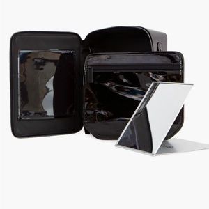 BEIS Black Cosmetic Bag with Mirror